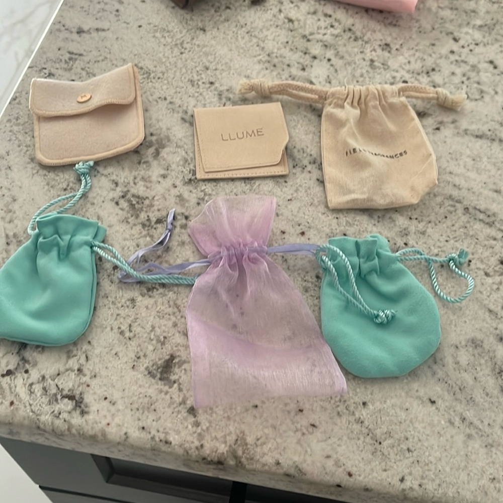Different size jewelry bags